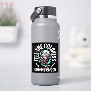 Sticker Sentez la fraîcheur de Summerween Crâne Bubble Tea