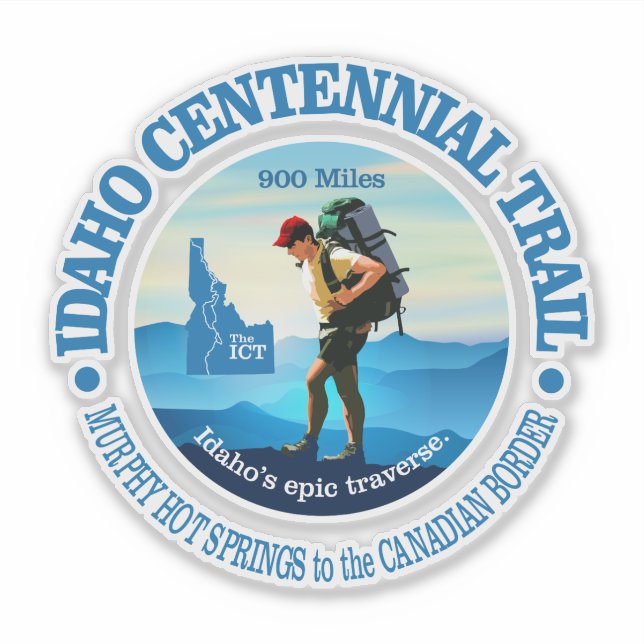 Sticker Sentier du centenaire de l'Idaho (C) (Devant)