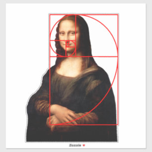 Sticker Séquence Leonardo da Vinci Mona Lisa Fibonacci