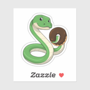 Sticker Serpent avec beigne