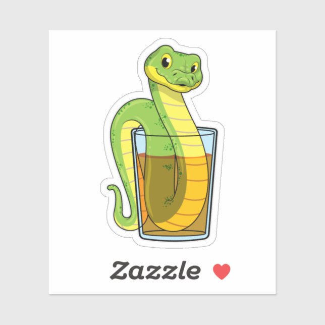 Sticker Serpent avec jus (Feuille)