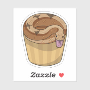 Sticker Serpent avec muffin