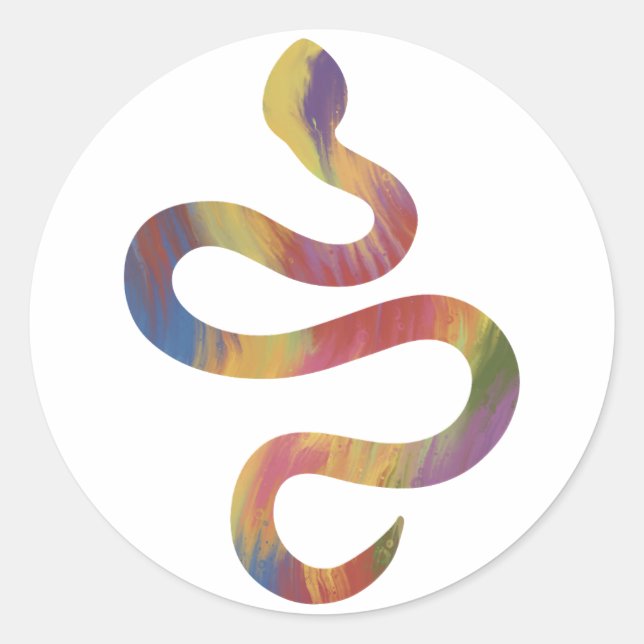 Sticker serpent de style acrylique (Devant)