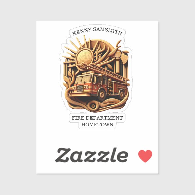 Sticker Services d'incendie Insigne de protection de la co (Feuille)