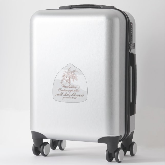 Sticker Ses Enfants Se Lèvent Et L'Appelent Bénie (Sur valise)