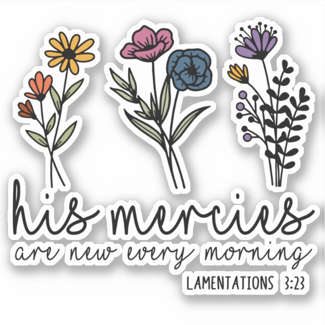 Sticker Ses Mercis sont la Nouvelle Bible chrétienne Verse (Devant)