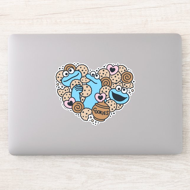 Sticker Sésame Sésame | Coeur de gribouillis de caniche Mo (Ordinateur)