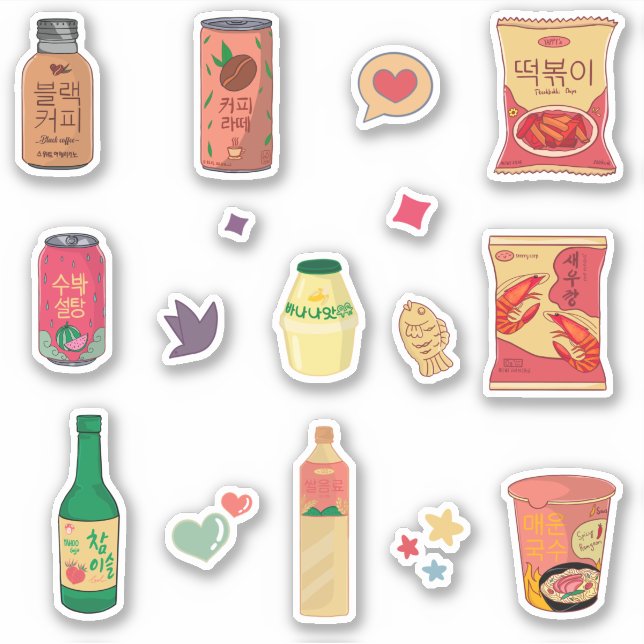 Sticker Set d'autocollants pour les collations et les bois (Devant)