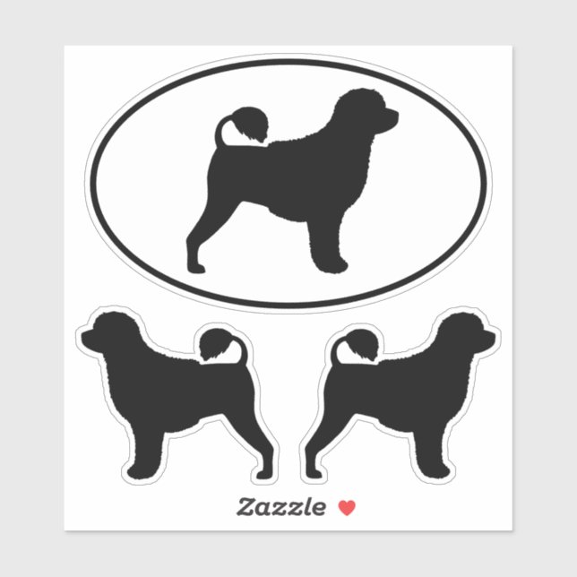 Sticker Set d'autocollants Vinyl pour chien d'eau portugai (Feuille)