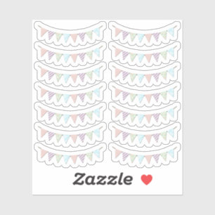 Sticker Shabby Chic Country Party Bunting Planner Feuille