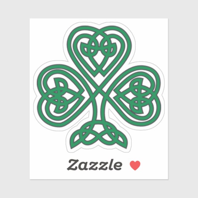 Sticker Shamrock de noeud celtique (Feuille)