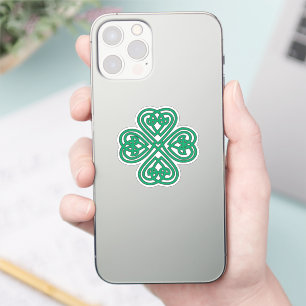 Sticker Shamrock irlandais Green Celtic Lucky Clover