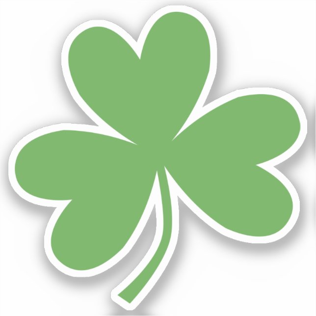 Sticker Shamrock vert Kiss-Cut (Recto)