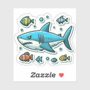 Sticker Shark Drawing : Les Clés de la mer #18