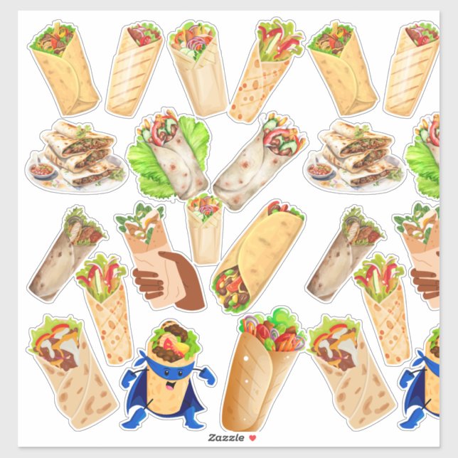 Sticker Shawarma Collage (Feuille)