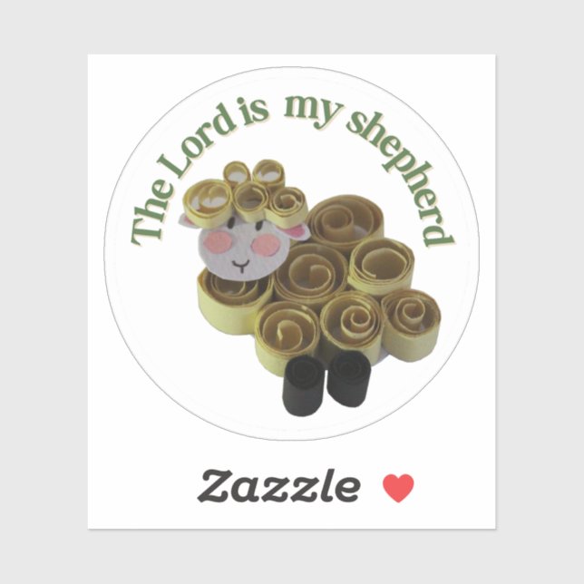 Sticker Sheep christian message (Feuille)