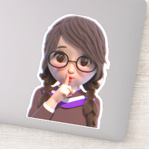 Sticker Shhh calme s'il vous plaît silence bibliothécaire
