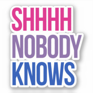 Sticker Shhh Personne ne sait que je suis bisexuel