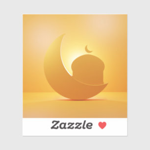 Sticker shinrescent moon and mosornament