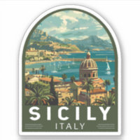 Sicile Italie Travel Art Vintage