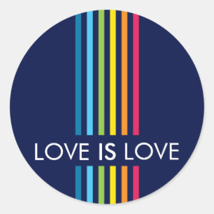 STICKER SIEGEL farbenfroher, heller Regenbogenstre