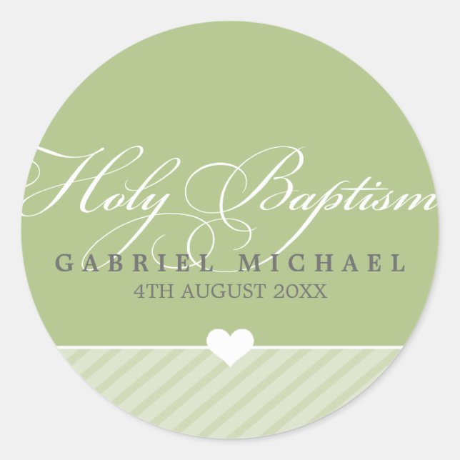 STICKER-SIEGEL - heilige Taufe: wunderschöner Typ  Runder Aufkleber (Vorderseite)