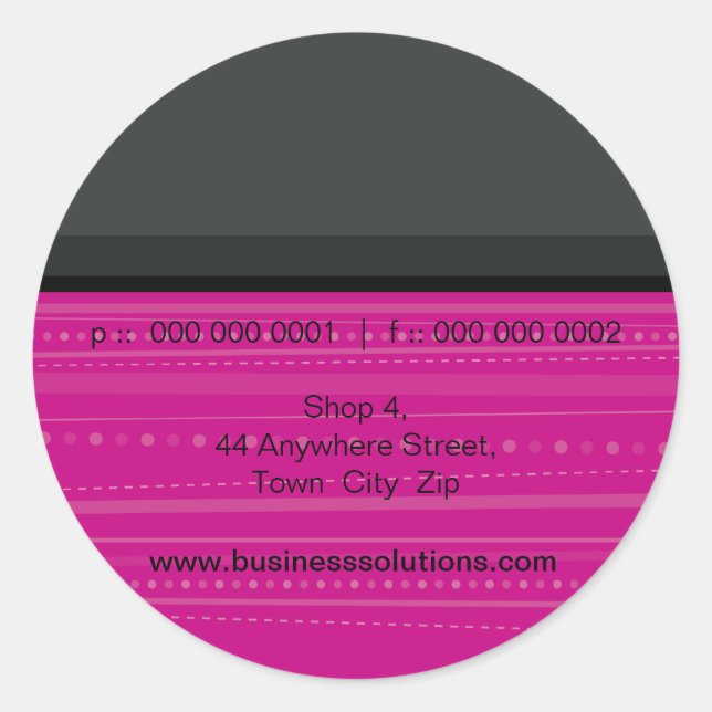 STICKER-SIEGEL: linear 6 Runder Aufkleber (Vorderseite)