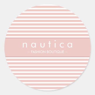 STICKER-SIEGEL: nautisch gestreift 9 Runder Aufkleber
