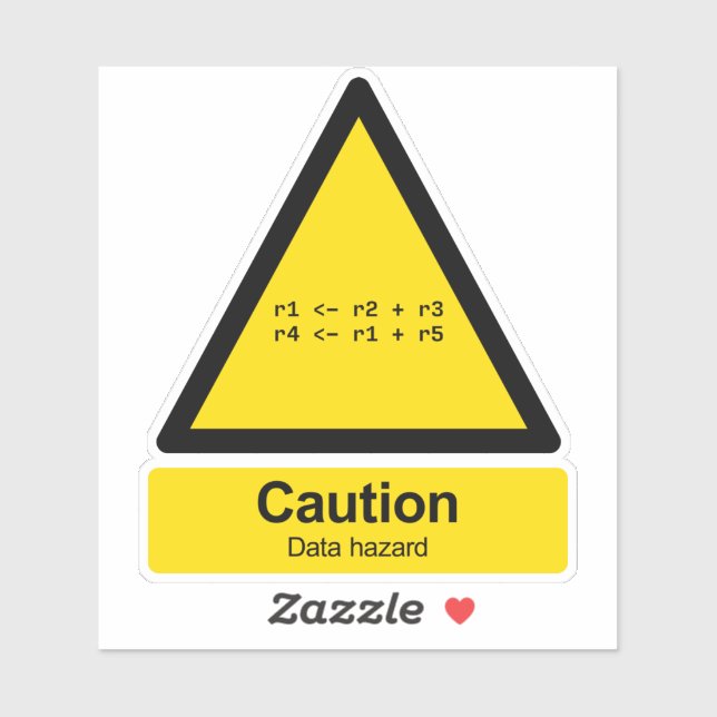 Sticker Signal d'avertissement de danger de données de par (Feuille)