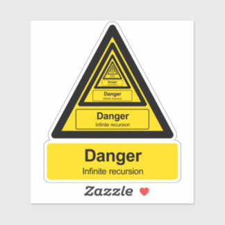 Sticker Signal d'avertissement de récursion infini