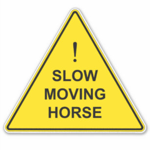 Sticker Signal d'avertissement équestre amusant "Cheval à