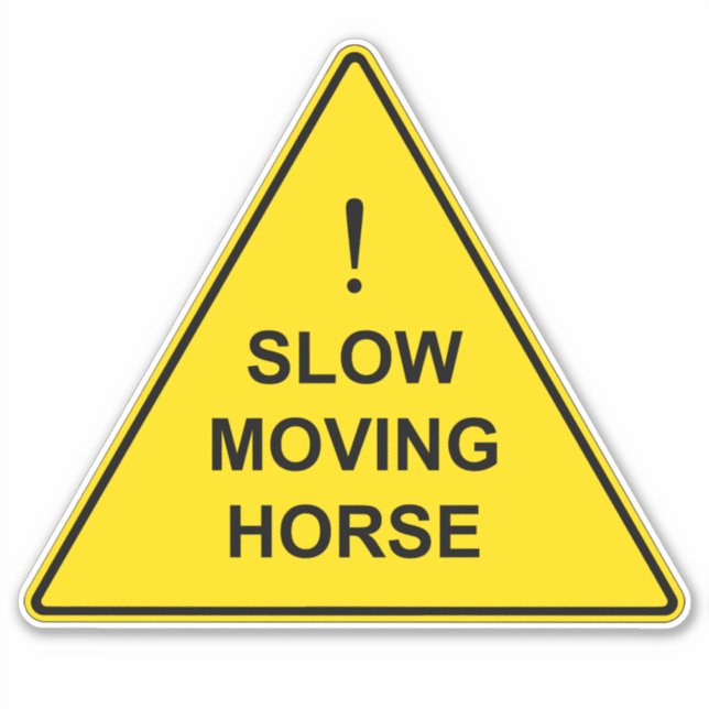 Sticker Signal d'avertissement équestre amusant "Cheval à  (Devant)