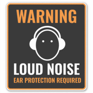 Sticker Signal d'avertissement sonore fort. Protection de 