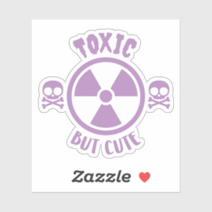 Sticker Signal d'avertissement toxique mais mignon