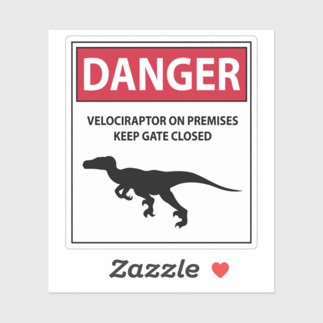 Sticker Signal de danger (Raptors) (Feuille)