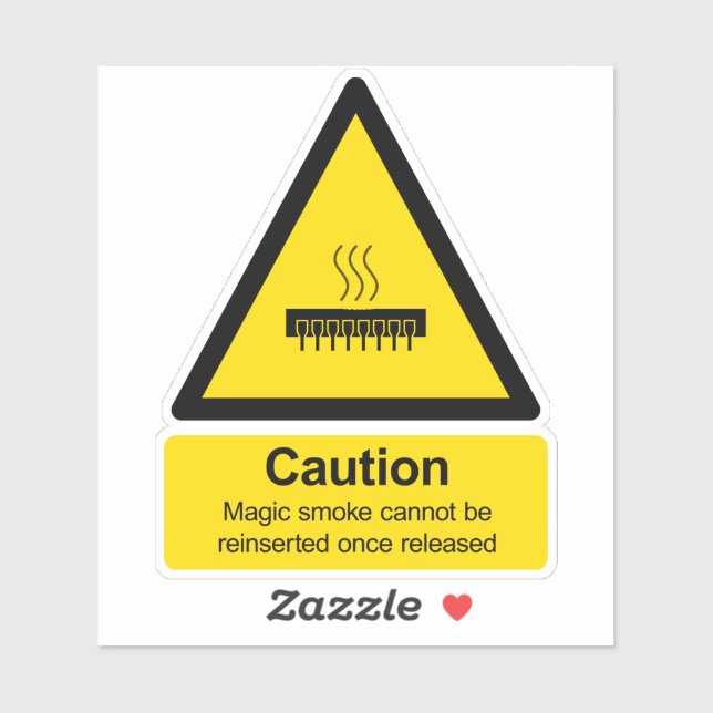 Sticker Signal électronique d'avertissement de fumée magiq (Feuille)