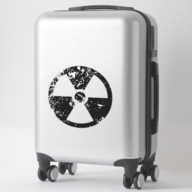 Sticker Signal radioactif nucléaire (Sur valise)