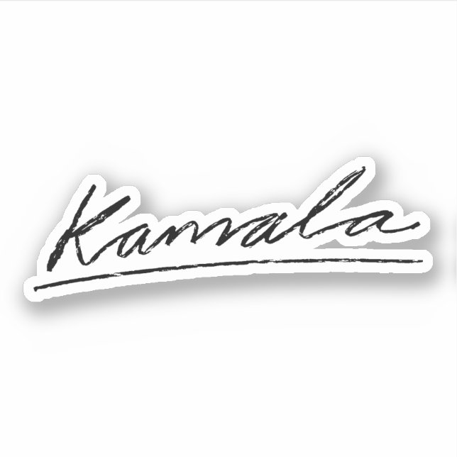 Sticker Signature Cursive Kamala (Devant)