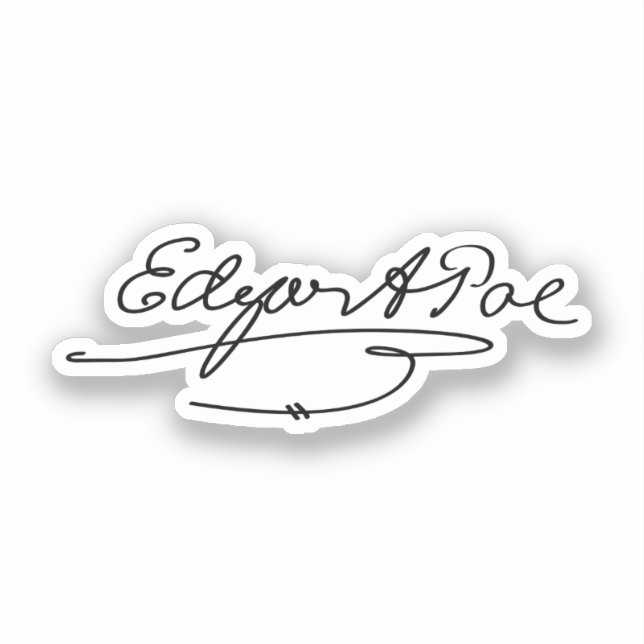 Sticker Signature Edgar Allan Poe (Recto)