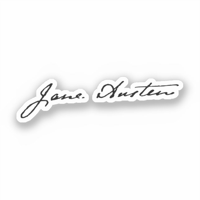 Sticker Signature Jane Austen (Recto)