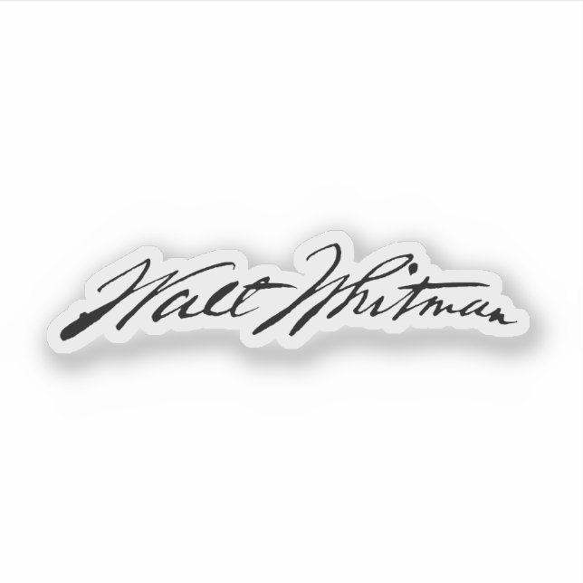 Sticker Signature Walt Whitman (Devant)