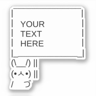 Sticker Signe de protestation de lapin/art personnalisable