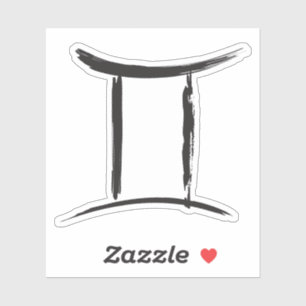 Sticker Signe du zodiaque des jumeaux GEMINI Printemps mai