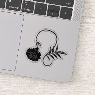 Sticker Signe du zodiaque Lion floral astrologie