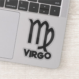 Sticker Signe du zodiaque Vierge Texte personnalisé en gra