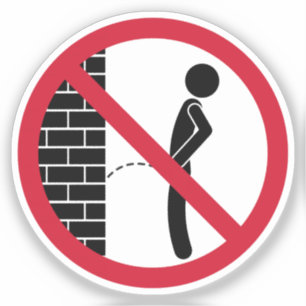 Sticker Signe interdit de Peeing