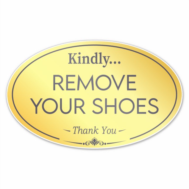 Sticker Signe Pas de chaussures (Devant)