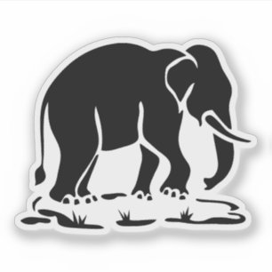 Sticker Signe thaïlandais asiatique de trekking d'éléph