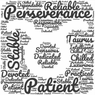 Sticker SIGNE Zodiaque Taurus noir