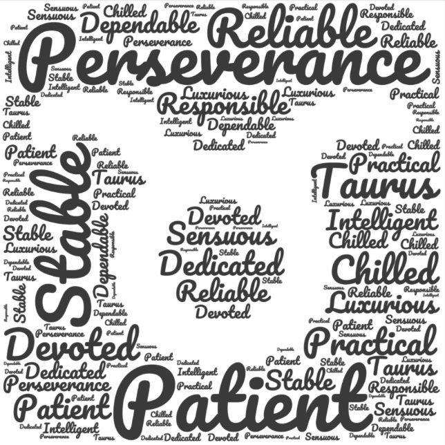 Sticker SIGNE Zodiaque Taurus noir (Devant)